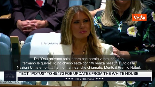 Trump: Dall'Onu arrivano solo lettere con parole vuote, che non fermano le guerre