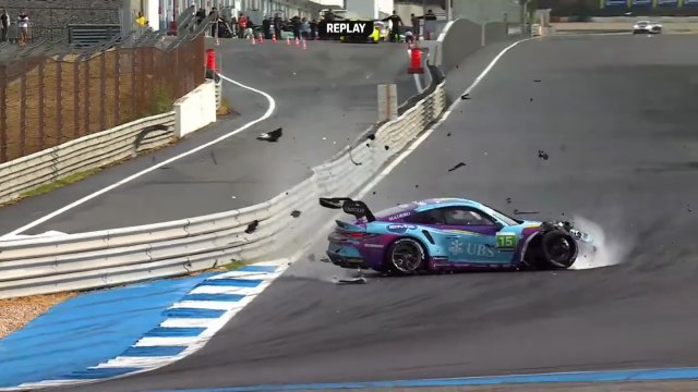 Porsche Carrera Cup Brasil Endurance 2025 Estoril Qualifying Sanchez Big Crash