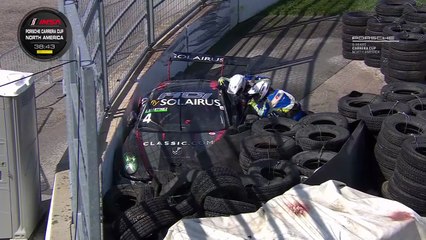 Porsche Carrera Cup North America 2025 Indianapolis Race 1 Start Martinez McCann Big Crash