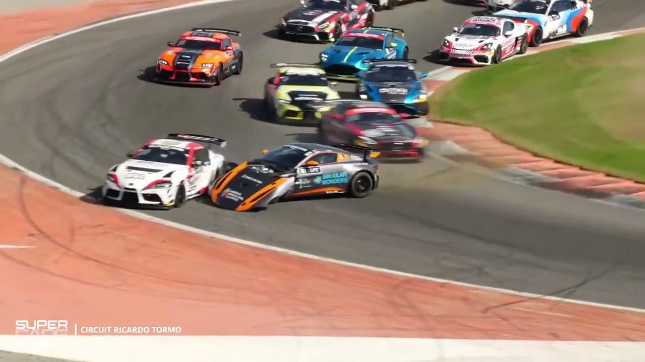 Iberian Supercars 2025 Valencia Race 2 Start Savu Abreu Big Crash