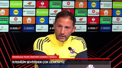 Fenerbahçe'de Tedesco: İstediğim seviyeden çok uzağız