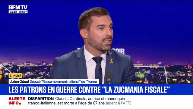Taxe Zucman: Nous sommes le parti de la paix fiscale , affirme Julien Odoul, député RN de l'Yonne