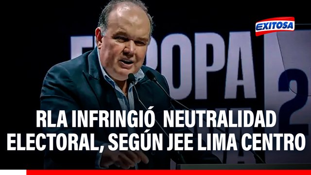 Rafael López Aliaga: JEE Lima Centro determina que alcalde de Lima infringió la neutralidad electoral