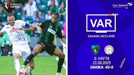 TFF, Süper Lig'de 6. haftanın VAR kayıtlarını açıkladı