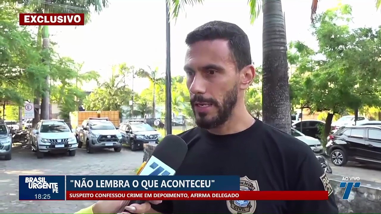 Suspeito confessou crime em depoimento, afirma delegado
