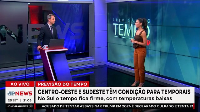 Temporais atingem Centro-Oeste e Sudeste; tempo fica firme e frio no Sul | Previsão do Tempo
