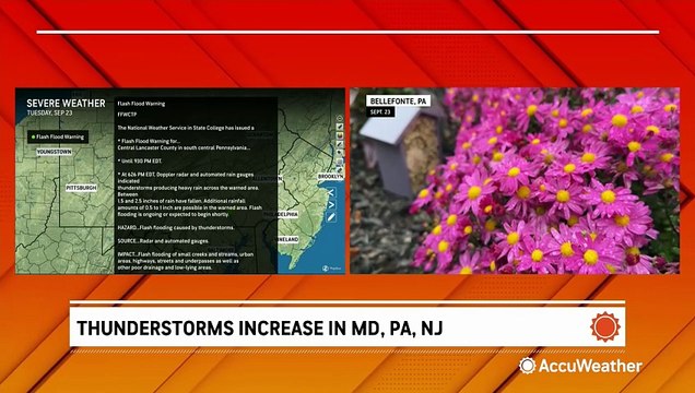 Increasing thunderstorms in the Northeast lead to flash flood risks