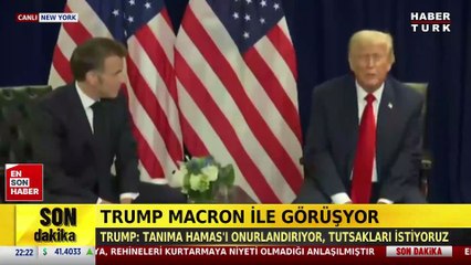 Donald Trump ile Emmanuel Macron arasında Filistin anlaşmazlığı