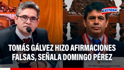 José Domingo Pérez tras críticas de Tomás Gálvez: "Hizo afirmaciones que no eran correctas"
