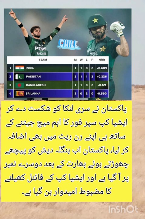 [Pakistani politics and sports]