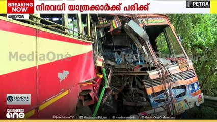 തിരുവനന്തപുരത്ത് KSRTC ബസും ലോറിയും കൂട്ടിയിടിച്ച് അപകടം