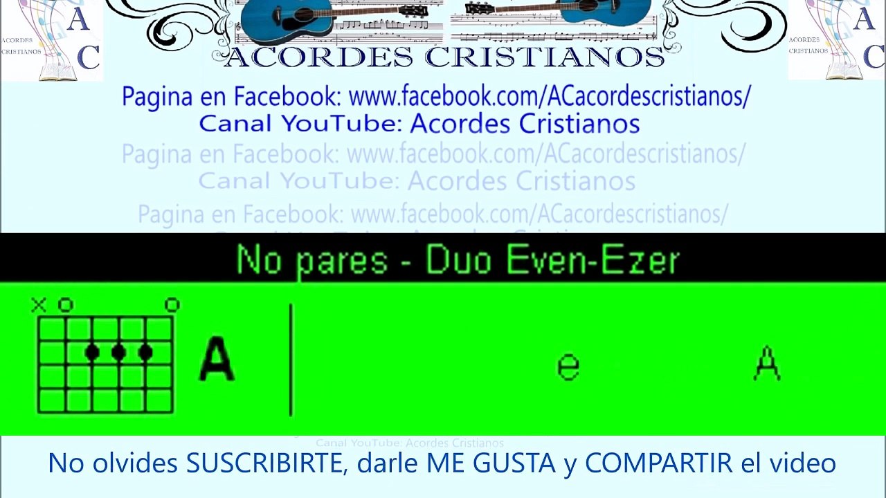 No pares - Duo Eben-Ezer Acordes Guitarra