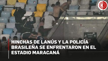 Incidentes entre hinchas y policías retrasan inicio del segundo tiempo del Fluminense-Lanús
