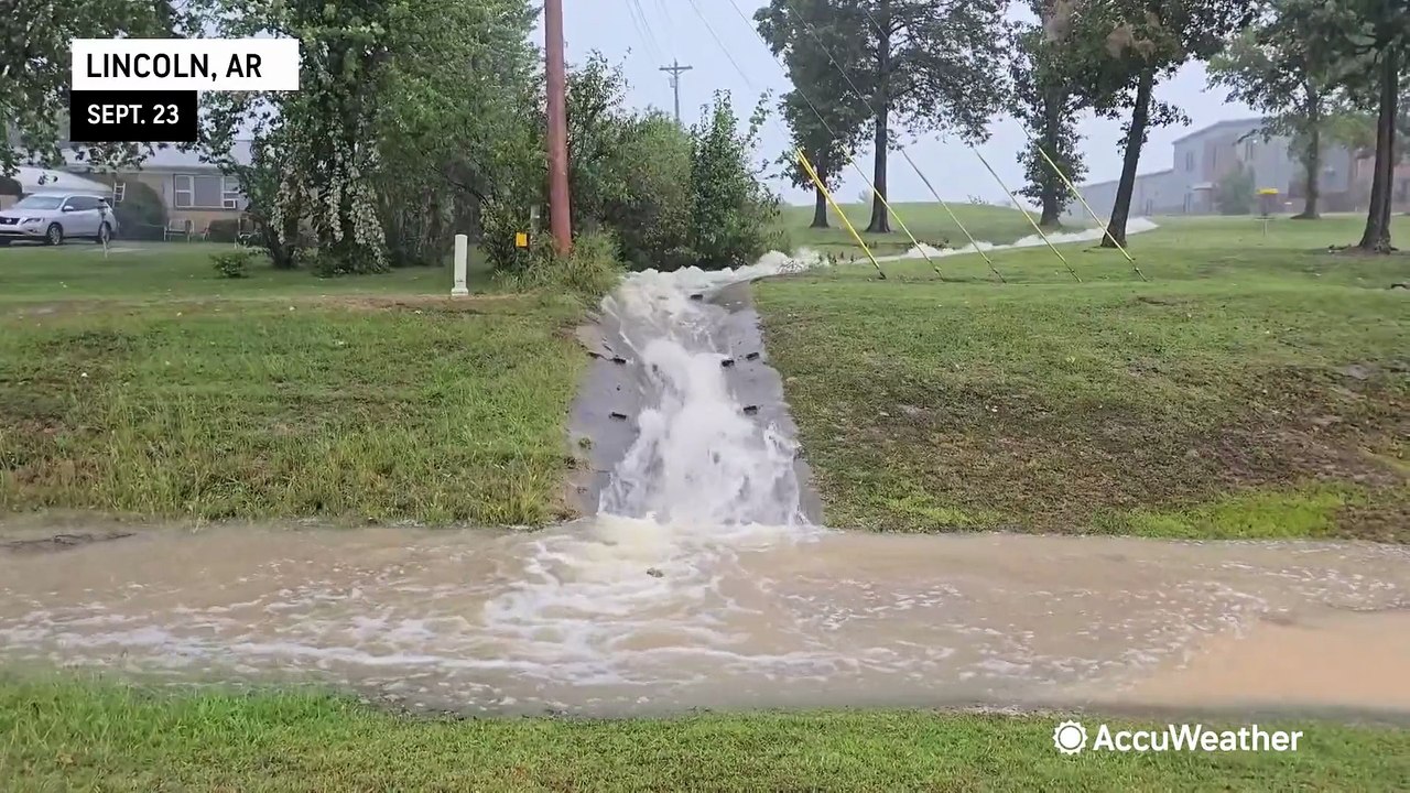 Tuesday thunderstorms soak towns from Arkansas to New York