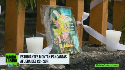 Realizan memorial en CCH Sur en honor a Jesús Israel, de 16 años, asesinado dentro del plantel