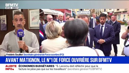 Pour Frédéric Souillot (FO), "les menaces d'une nouvelle grève" ne seront pas "rangées" en cas d'annonce d'une taxe sur les plus riches