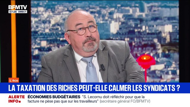 BFM éco : La taxation des riches peut-elle calmer les syndicats ? - 24/09