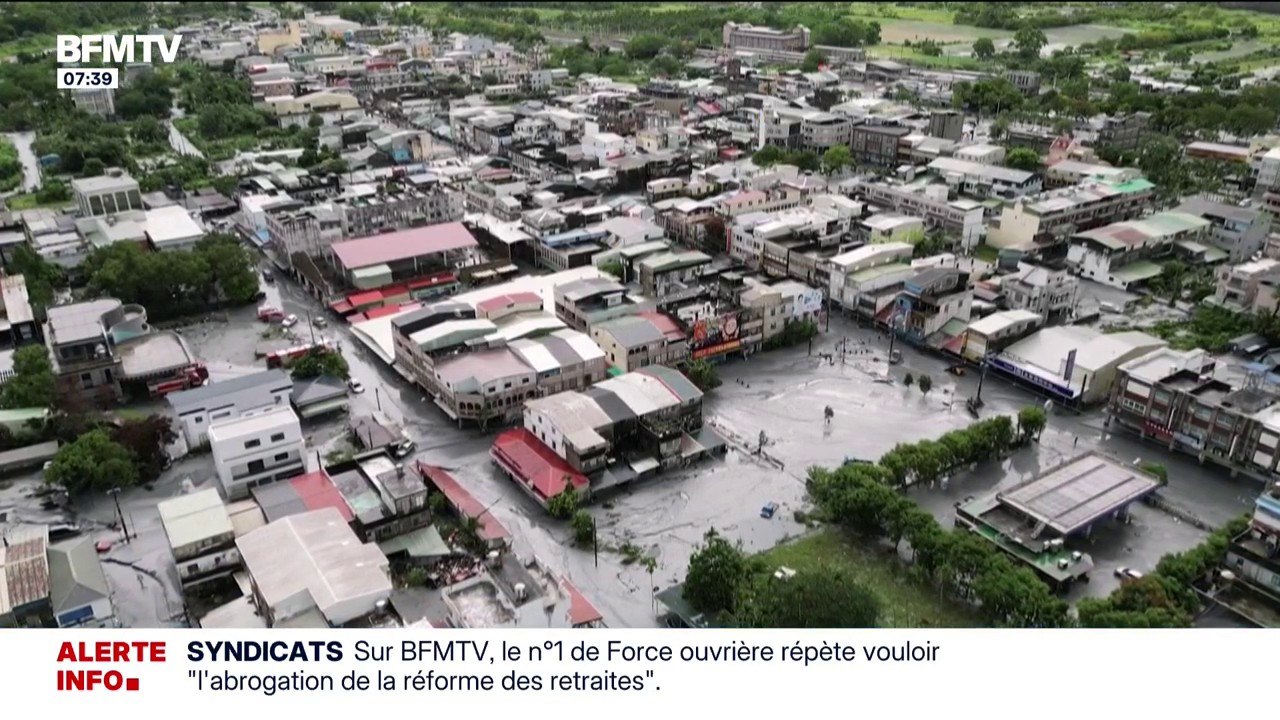 Taïwan: au moins 14 personnes sont mortes à Taïwan à cause de la rupture d'une digue provoquée par le passage du typhon Ragasa