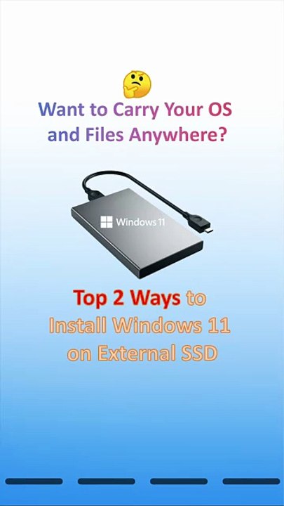 How to Install Windows 11 on External SSD | 2 Methods