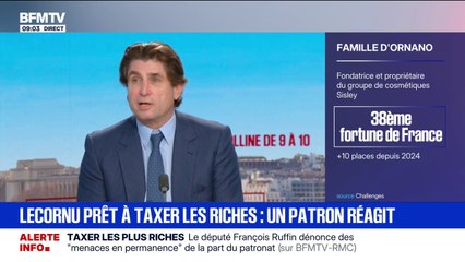 Taxe Zucman: "C'est une taxe qui ne touche pas les riches, mais les entreprises, jusqu'à les mettre en situation d'être vendues", affirme Philippe d'Ornano (PDG de Sisley, 38ème fortune française)