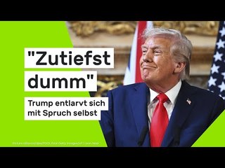 "Zutiefst dumm" - Trump entlarvt sich mit Spruch selbst