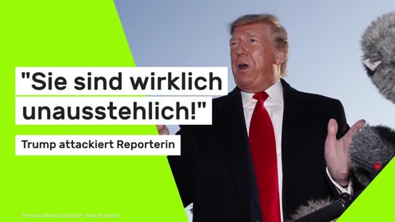Trump äußerst dünnhäutig: 'Sie sind wirklich unausstehlich!' US-Präsident attackiert erneut Reporterin