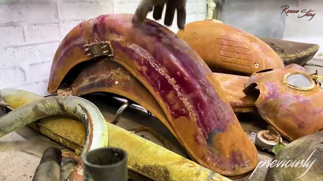 Restoration Rusty Old Motorcycle JAWA - 1960s two stroke engine Abandoned Broken Legend Repairing