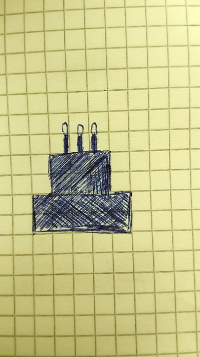 Torta a due piani disegno
