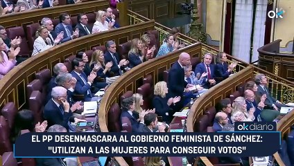 El PP desenmascara al Gobierno feminista de Sánchez: "utilizan a las mujeres para conseguir votos"