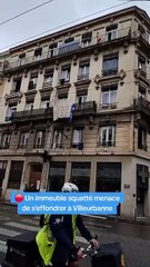 Un immeuble squatté menace de s'effondrer à Villeurbanne