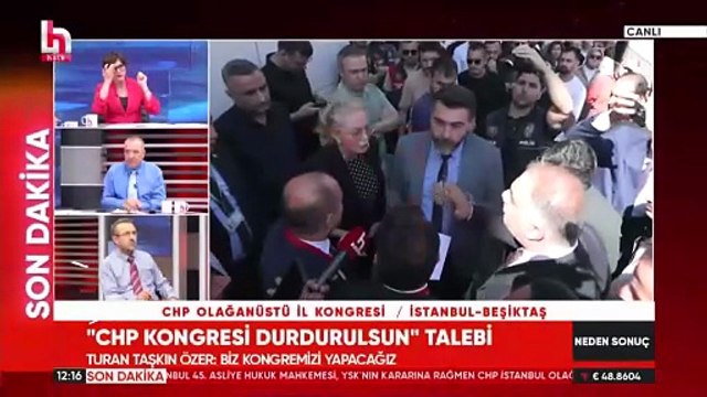 CHP İstanbul İl Kongresi’ni durdurmak için icra memurları salona geldi