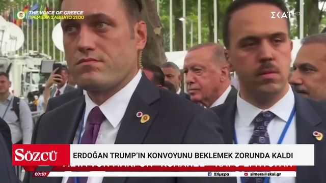 Macron’dan sonra Erdoğan’da Trump’ın konvoyunu beklemek zorunda kaldı
