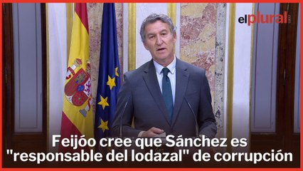 Feijóo cree que Sánchez es "responsable del lodazal" de la presunta corrupción que lo rodea
