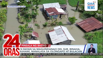 Buwis-buhay na pagtawid sa ilog, tinitiis ng ilang residente matapos masira ng baha ang tulay | 24 Oras