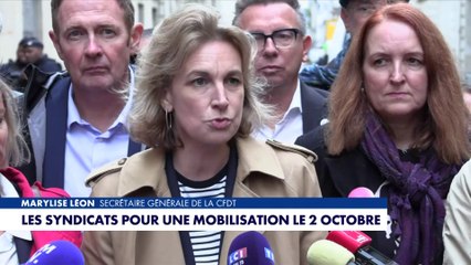 Nouvelle journée de mobilisation et de grève le 2 octobre annoncée par Marylise Léon