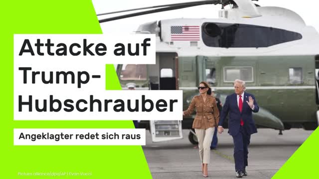 Attacke auf Trump-Hubschrauber - Angeklagter redet sich raus