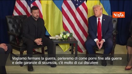 Zelensky: Vogliamo porre fine a guerra, con Trump parleremo anche di garanzie di sicurezza