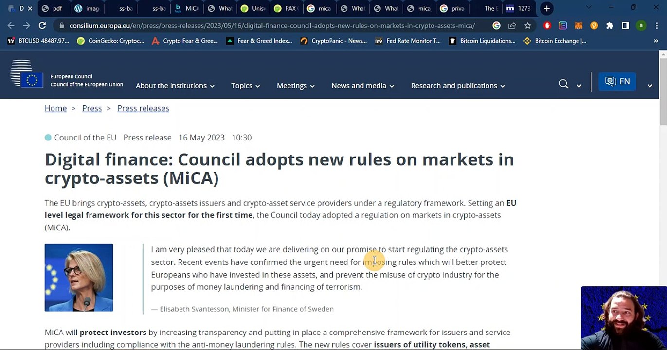 Напреден курс 87. MICA - ЕU регулатива за Крипто секторот - Се што треба да знаете!