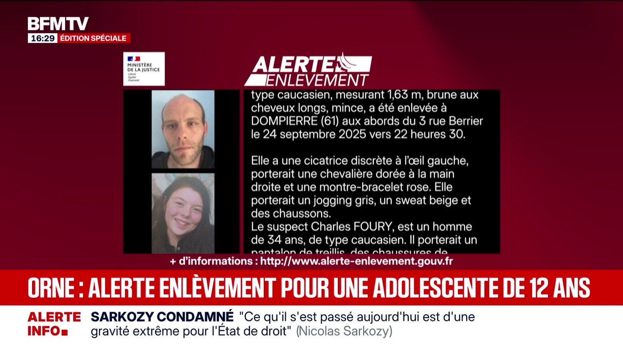 Orne: l'alerte enlèvement déclenchée après la disparition d'une jeune fille de 12 ans