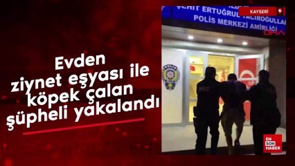 Kayseri'de evden ziynet eşyası ile köpek çalan şüpheli yakalandı
