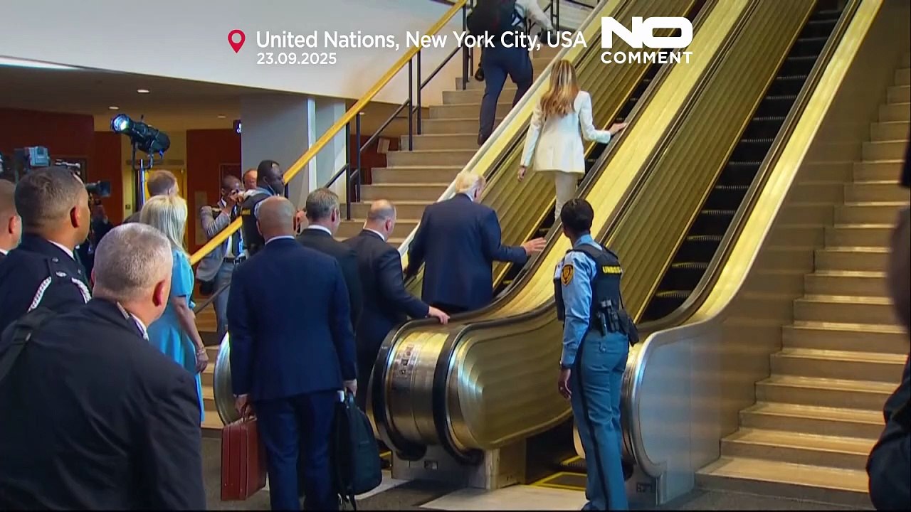 از کار افتادن پله‌برقی و پرامپتر سازمان ملل برای ترامپ؛ عمدی بود؟