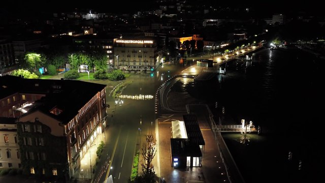 Como, l'esondazione del lago vista dal drone