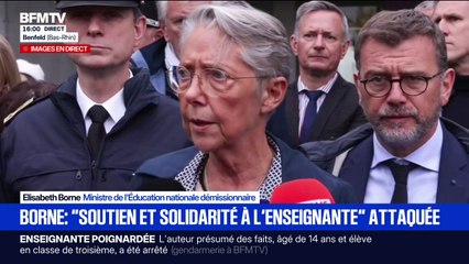 Enseignante poignardée en classe: le suspect avait un "fascination pour Hitler", indique Elisabeth Borne, ministre démissionnaire de l’Éducation nationale