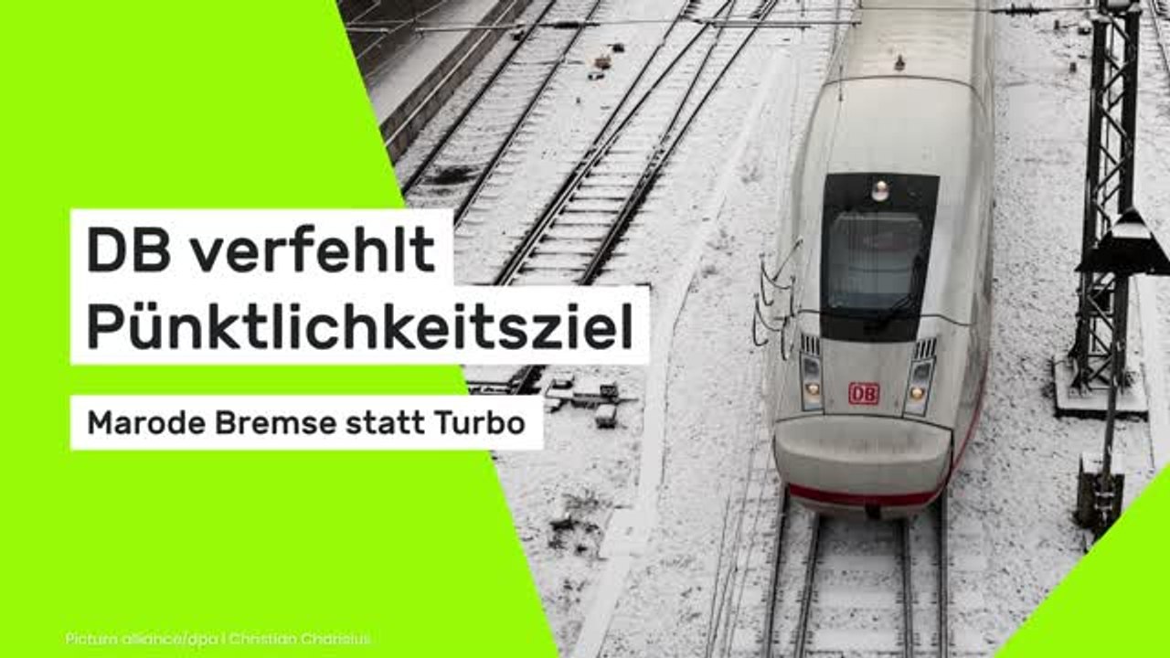 Marode Bremse statt Turbo: Wieso die Deutsche Bahn ihre Pünktlichkeitsziele verfehlt