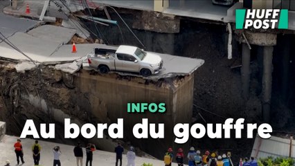 Les images impressionnantes d’une route s’effondrant en plein Bangkok