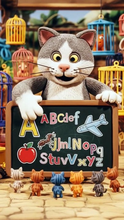 Cat teaching alphabet