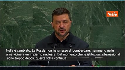 Zelensky: Istituzioni internazionali sono troppo deboli, perciò follia guerra russa continua