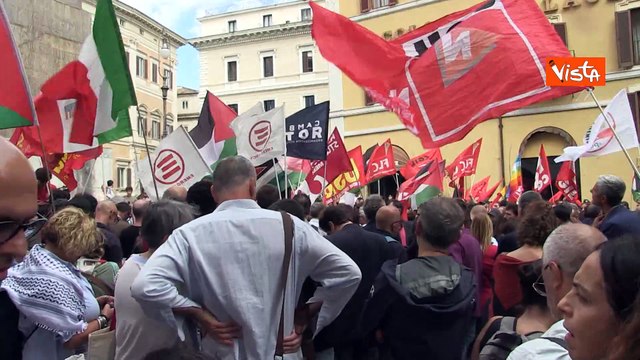 Global Sumud Flotilla, presidio di protesta contro gli attacchi a piazza Montecitorio
