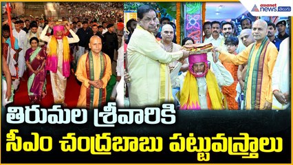 CM Chandrababu Present Pattu Vastralu తిరుమల శ్రీవారికి సీఎం చంద్రబాబు దంపతులు పట్టువస్త్రాలు