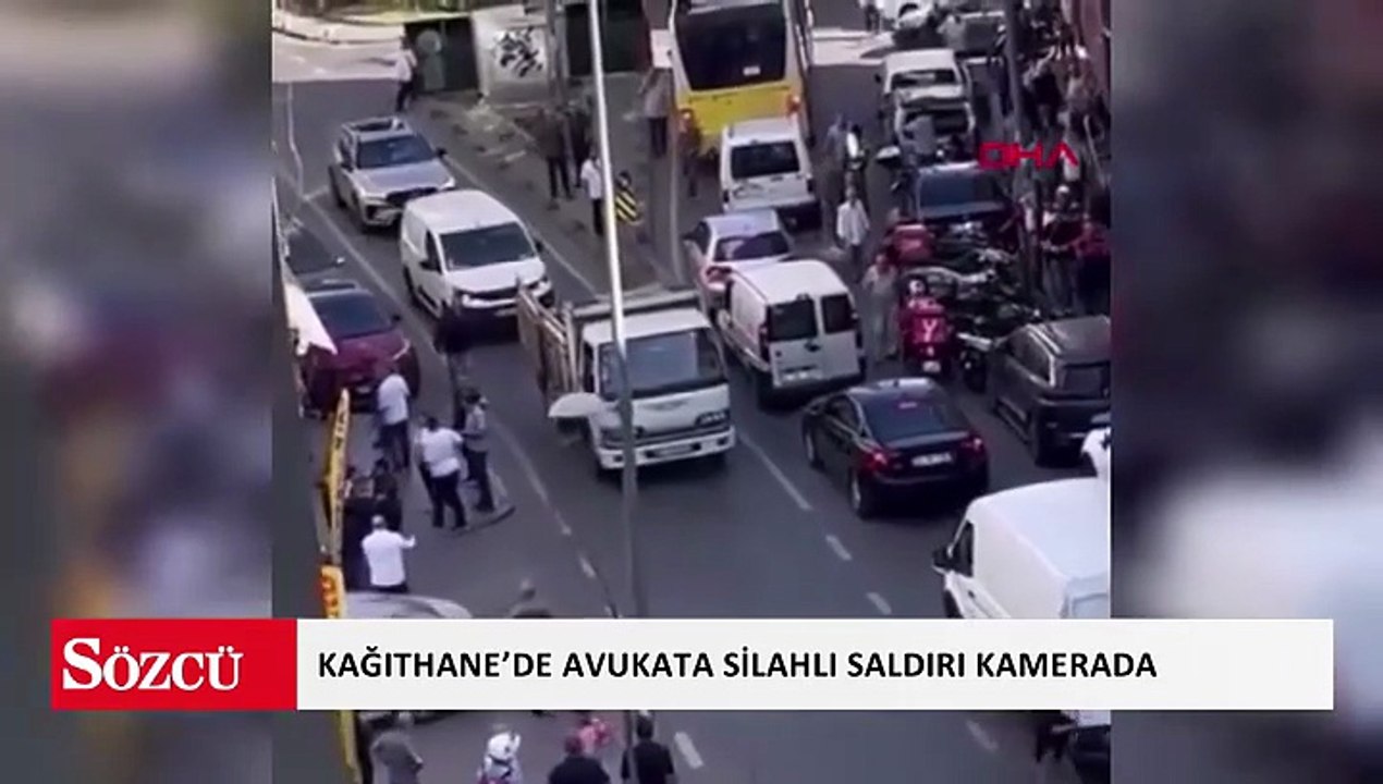 Kağıthane’de avukata silahlı saldırı kamerada